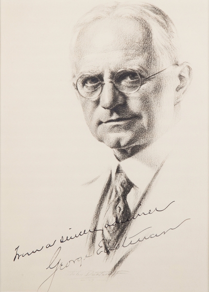 Photograph of Eastman Kodak Company founder George Eastman, signed: 