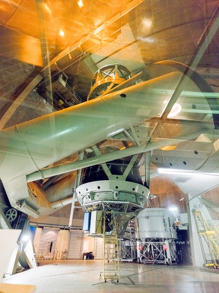 Taken inside Palomar Observatory at ISO 12,800, the image is sharp and virtually free of noise after post-processing noise reduction in Lightroom.