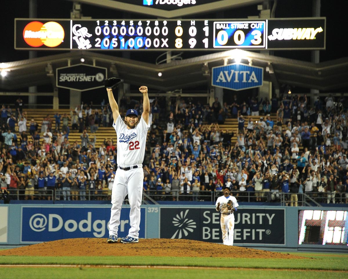 Dodgers Clayton Kershaw celebrates 2014 no-hitter 