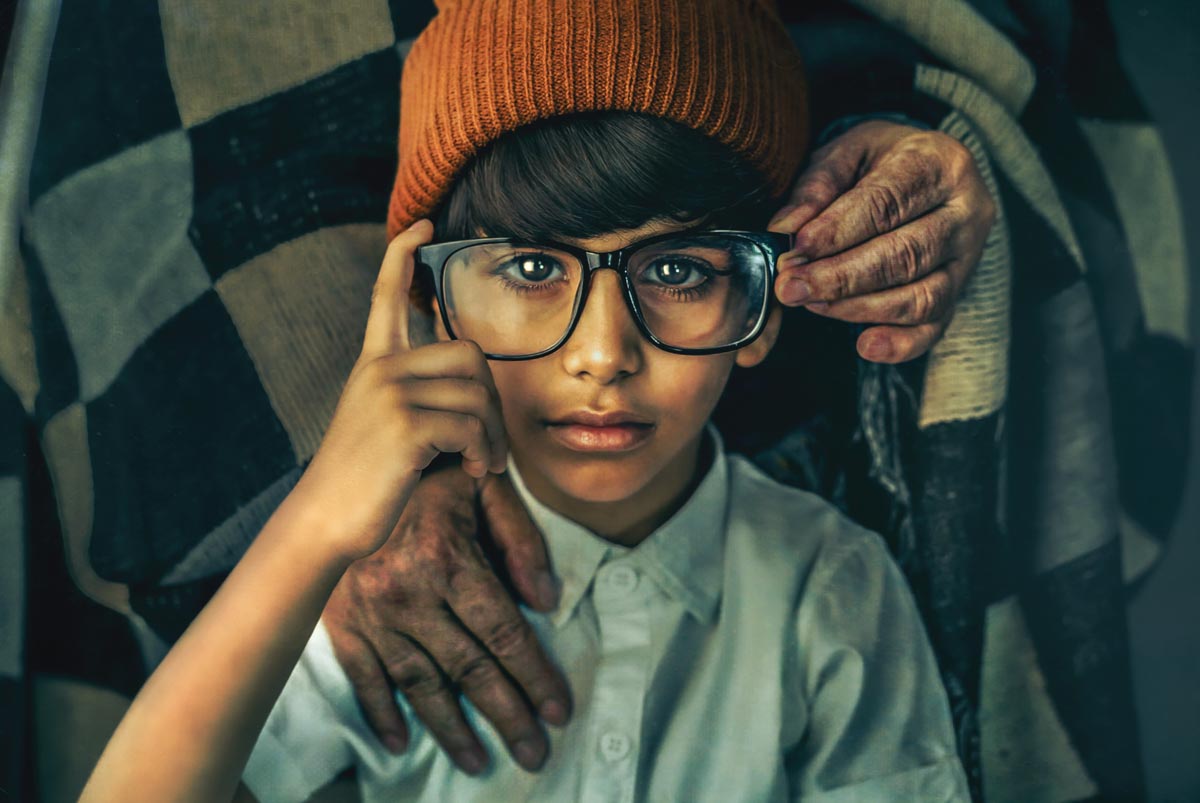 boy with glasses