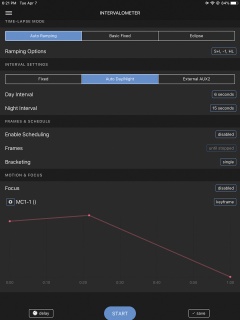 Timelapse+ View iOS app setup screen