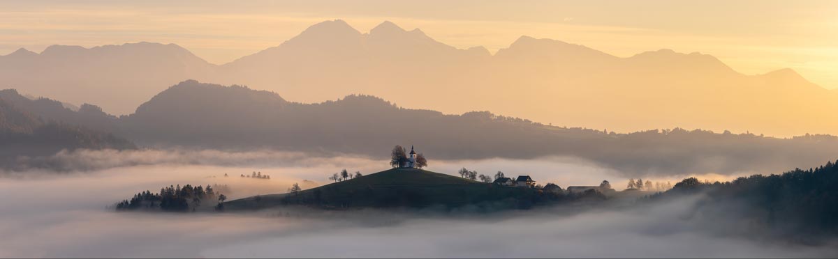 foggy sunrise