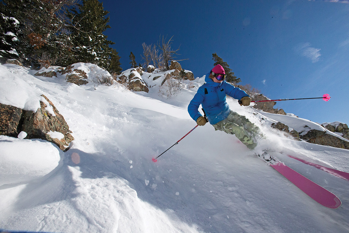 Woman skiing